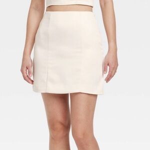 Satin Mini A-line Skirt